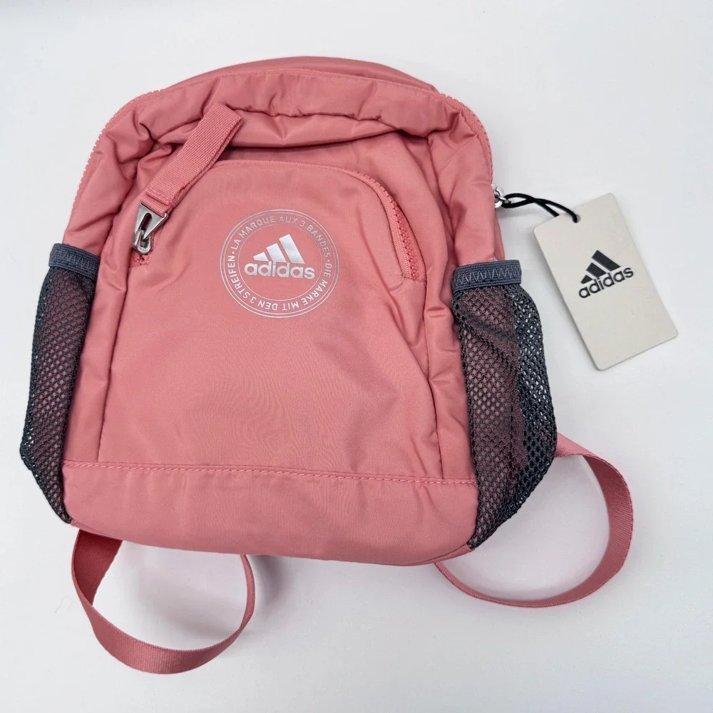 Adidas Linear 3 Mini Backpack Womens OS Wonder Clay Pink Silver Metallic 515698